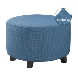 Chair Covers Thickened Solid Color Low Stool Cover Ottoman Protective Elastic All-inclusive Sofa Pedal Cross-border