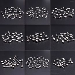 10pcs/lot Metal Curve Nail Charms Piercing Design Ring Jewellery Hand Drill Punk Style Nails Art Decoration 240401