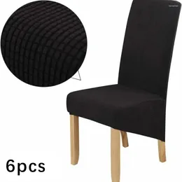 Chair Covers 4/6x High Back Cover Elastic Stretch Seat For Dinning El Banquet Home Kitchen Bedroom Living Room Decoration