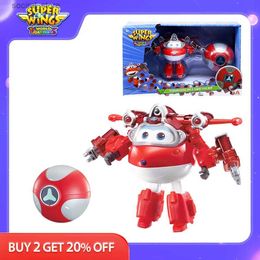 Action Toy Figures Super Wings S6 5 Inches Transforming Jett ball - Iron Power Robots Deformation to Aeroplane Action Figures Anime Kid Toys L240402