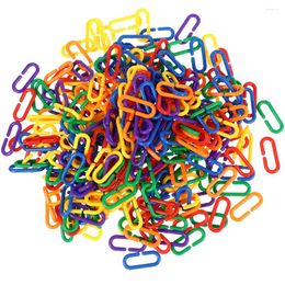 Other Bird Supplies 500Pcs Plastic Chain Hooks Links Kids Toys Parts