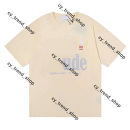 Ruhde T-shirt Art Shirt Swim Trunks T Shirt Rhude Shirt Men Designer Tshirts for Mens 24ss Rhude Shorts Mens High Quality Tess Rhode Short Sleeve Europe America 426