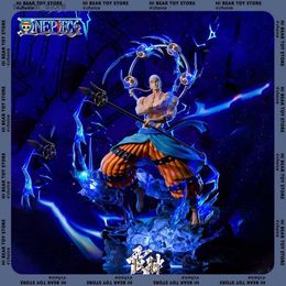 Action Toy Figures One Piece Anime Figures Enel Skypiea Eneru LED Light 33cm Gk Pvc Statue Figurine Toys Collection Decoration Ornaments kids Gifts L240402