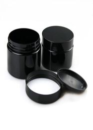 30 50 80 100 150 200ml Plastic Jars Black PET Plastic Storage Cans Boxes Round Bottle with Black Plastic Lids9598401