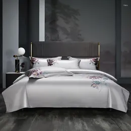 Bedding Sets Oriental Aesthetic Artwork Flower Home Decor Set Soft Silky 1200TC Egyptian Cotton Duvet Cover Bed Sheet Pillowcases