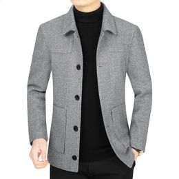 Men Cashmere Blazers Suits Jackets Wool Blends High Quality Male Business Casual Suits Coats Blazers Coats Mens Clothing 4 240401