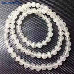 Strand Wholesale White Natural Ghost Crystal Bracelets 6mm Bead Necklace Lucky For Women Men Fresh Bracelet Multilayer Jewelry