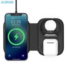 Chargers Folding Fast Magnetic Wireless Chargers Pad Qi 3in1 Charging Station For iPhone 13 12 11 XS X 8 Airpods Pro Apple iwatch Charger