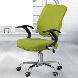 Chair Covers Two Piece Swivel Computer Cover Backrest And Cushion Corn Velvet Elastic Split Detachable Office