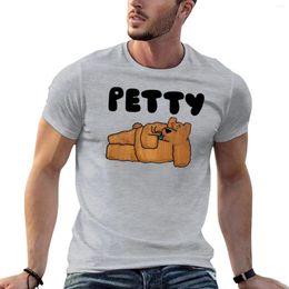 Men's Tank Tops Petty Bear T-Shirt Aesthetic Clothes Blank T Shirts Anime Men Shirt