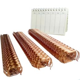 wholesale Other Desk Accessories 50pcs Gold Metal YO Binding Wires Double Coil Wire A4 Binders Calendar Notebook Springs 230926 LL