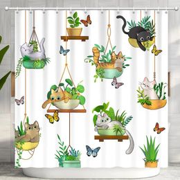 Shower Curtains Bathroom Curtain Waterproof Hook Mildew Proof Peva Bath Home Environmental Toilet Door