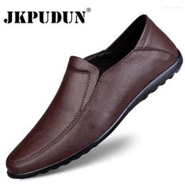 Casual Shoes Fashion Men Breathable Office Loafers Designer Slip On Boat Italian Moccasins Plus Size 46