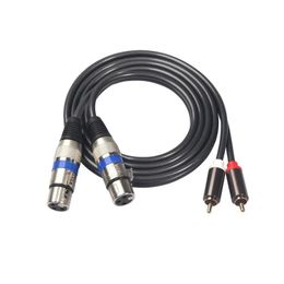 Audio Cable 2 XLR To 2 RCA Adapter Amplifier Speaker XLR RCA Hifi Microphone Speaker Cable
