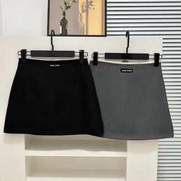 Skirts Contrast Colour Women Suit Skirt Sexy Black Grey Mini Skirts Casual Fashion Daily Designer Luxury Elegant Summer Skirts
