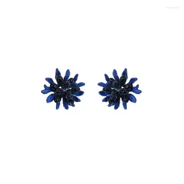 Stud Earrings European And American Minimalist Temperament Fresh Sweet Niche Cold Indifferent Style Product Cornflower