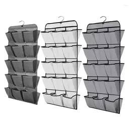 Storage Bags 30 Pockets Non-Woven Double-Sided Hanging Bag Wardrobe Organisation Case Large Capacity Socks Organisers