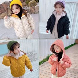 Jackets Spring Children Down Autumn Boys Girls Fashion Thick Warm Outerwear Baby Hooded Clothes Kids Cotton Coats 3-8 Year