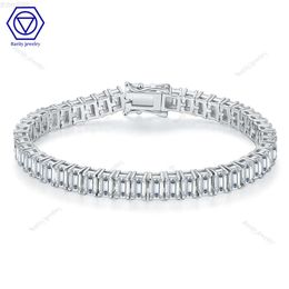 Rarity Fine Jewelry Hip Hop 925 Sterling Silver Vvs d Color Moissanite Necklace Iced Out Tennis Chain Bracelet for Men