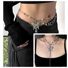 Pendant Necklaces Versatile Sexy Pure Butterfly Pearl Tassel Multi-layer Long Clavicle Chain Fashion Light Luxury Necklace Jewellery