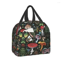 Storage Bags Lunch Bag For Women Men Mushroom Art Reusable Insulated Cooler Tote Box Cute Funny Container Holder Portable