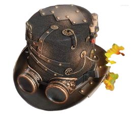 Berets Steampunk COS Vintage Metal Gear Men's And Women's Hats