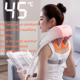 Neck Massager For Pain Relief Rechargeable Trapezius Muscle Kneading Shoulder Cervical Spine Multifunction Body Home Massagers240325