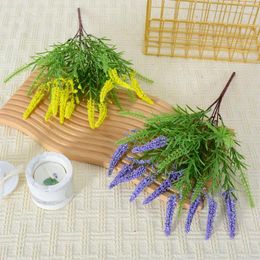 Decorative Flowers Lavender Artificial Flower Garden Home Office El Decoration