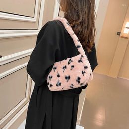 Shoulder Bags 2024 Plush Leisure Bag Women Autumn Winter Simple Fashion With Texture Small Casual Chic Handbags Female Ins