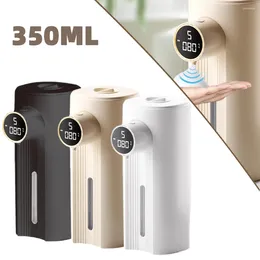 Liquid Soap Dispenser Automatic Foam Dispensers HD LED Display Electric Smart USB Infrared Sensor Bathroom Hand Sanitizer