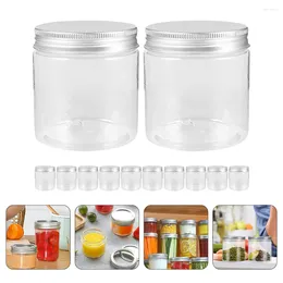 Storage Bottles 12 Pcs Aluminum Lid Mason Jars Fruit Small With Food Travel Container Pet Plastic Multi-functional