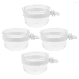 Other Bird Supplies 4 Pcs Parrot Water Feeder Bowl Parakeet Cage Accessories To Pvc Holder Food