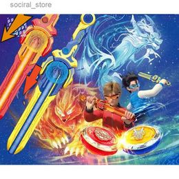 Spinning Top New Sword Launcher Beyblades Toy Rotating Top Battle Launcher Rotator Toy Sprocket Rotator with Battle Disk Childrens Gift L240402