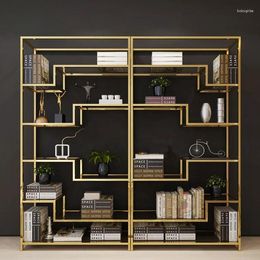 Decorative Plates Transitional Style Storage Shelf Stainless Steel Frame High End Display Stand Sturdy For Study Living Room