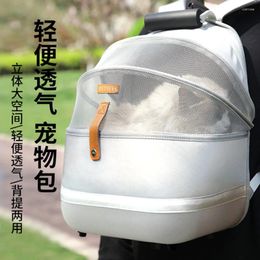 Cat Carriers Travel Carrier Backpack Portable Large Big Creative Double Outdoor Breathable Olastic Luxury Mochila Gato Pet