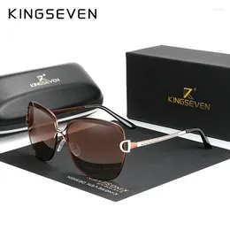 Sunglasses KINGSEVEN Polarized Ladies Women Gradient Lens Round Sun Glasses Square Oculos Lunette De Soleil Femme