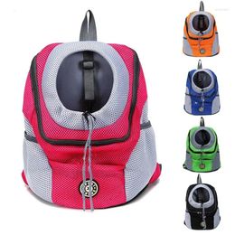 Dog Carrier Portable Carry Pack Travel Breathable Pet Bag Carrying Out Double Shoulder Backpacking With Chihuahua Puppy