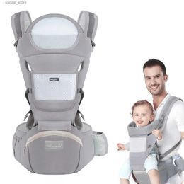 Carriers Slings Backpacks Cotton Baby Carrier Ergonomic Infant Waist Stool Newborn To Toddler Multi-use Before and After Kangaroo Bag Accessories L45