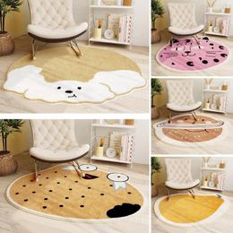 Carpets Modern Ins Thickened Largearea Living Room Carpet Round Rug Comfortable Care Cute Children Cartoon Soft Easy H G7V5