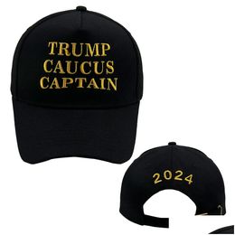 Party Hats 2024 Trump Caucus Hat Election Baseball Cap Embroidery Peaked 4 Colors Drop Delivery Home Garden Festive Supplies Dhm1H