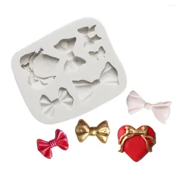 Baking Moulds Love Bow Shape Silicone Mold 3D Fondant Cake Mould Decorating Tools Candy Chocolate Gumpaste Sugarcraft Sugar