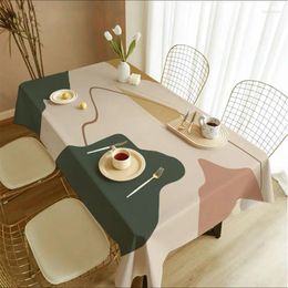 Table Cloth Is Waterproof Oil Resistant Scald And Washable. Simple Style Morandi Light Luxury Home Fabric D6O3715