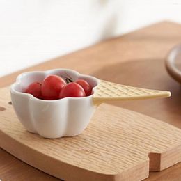 Bowls Flower Dessert Bowl Cup Creative Ice-Cream Shaped Kitchen Tableware Multipurpose Stylish Cute Candy-Colored Cups