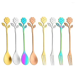 Coffee Scoops Fruit Fork Kitchen Accessories Multifunctional Luxurious Unique Gift Must-have Durable Utensils Golden Wedding