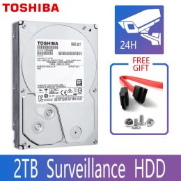 Drives TOSHIBA DVR NVR CCTV 2TB Hard Drive Disc 2000GB HDD HD Internal SATA 3 5700RPM 32M 3.5" Harddisk Harddrive
