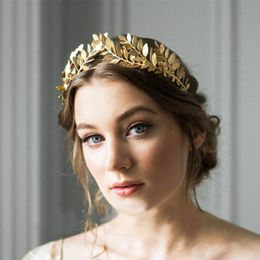 Leaf Style Wedding Party Crown Bridal Tiara Vintage Bride Hair Hoop Golden/Sliver Bride Head Accessories Women Jewellery Hairband