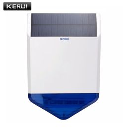 Siren KERUI Wireless 433mhz Outdoor big strobe Solar Siren for G19 G18 W2 Home Security GSM Alarm System with flashing response