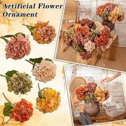 Decorative Flowers Faux Baby Breath Floral Cemetery Saddles Dried Flower Hydrangea Green Plant Decoration