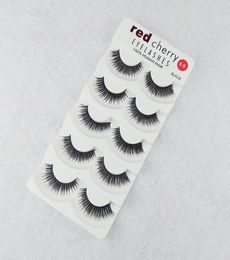 Red Cherry 5 Pairs False Eyelashes 18 Styles Black Cross Messy Natural Long Thick Fake Eye lashes Beauty Makeup High Quality8352649