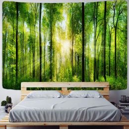 Tapestries Beautiful Natural Forest Scenery Large Tapestry Wall Hanging Hippie Bohemian Mandala Art Decor